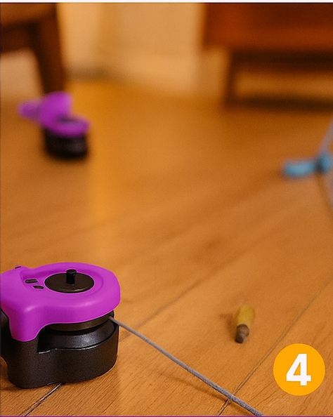 Petwoof Smart Feather Toy – Adjustable Speed & Remote Control