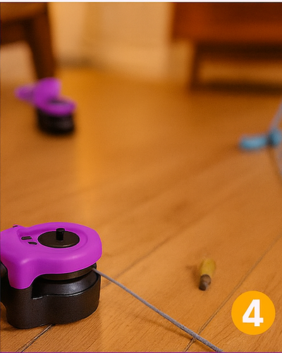 Petwoof Smart Feather Toy – Adjustable Speed & Remote Control